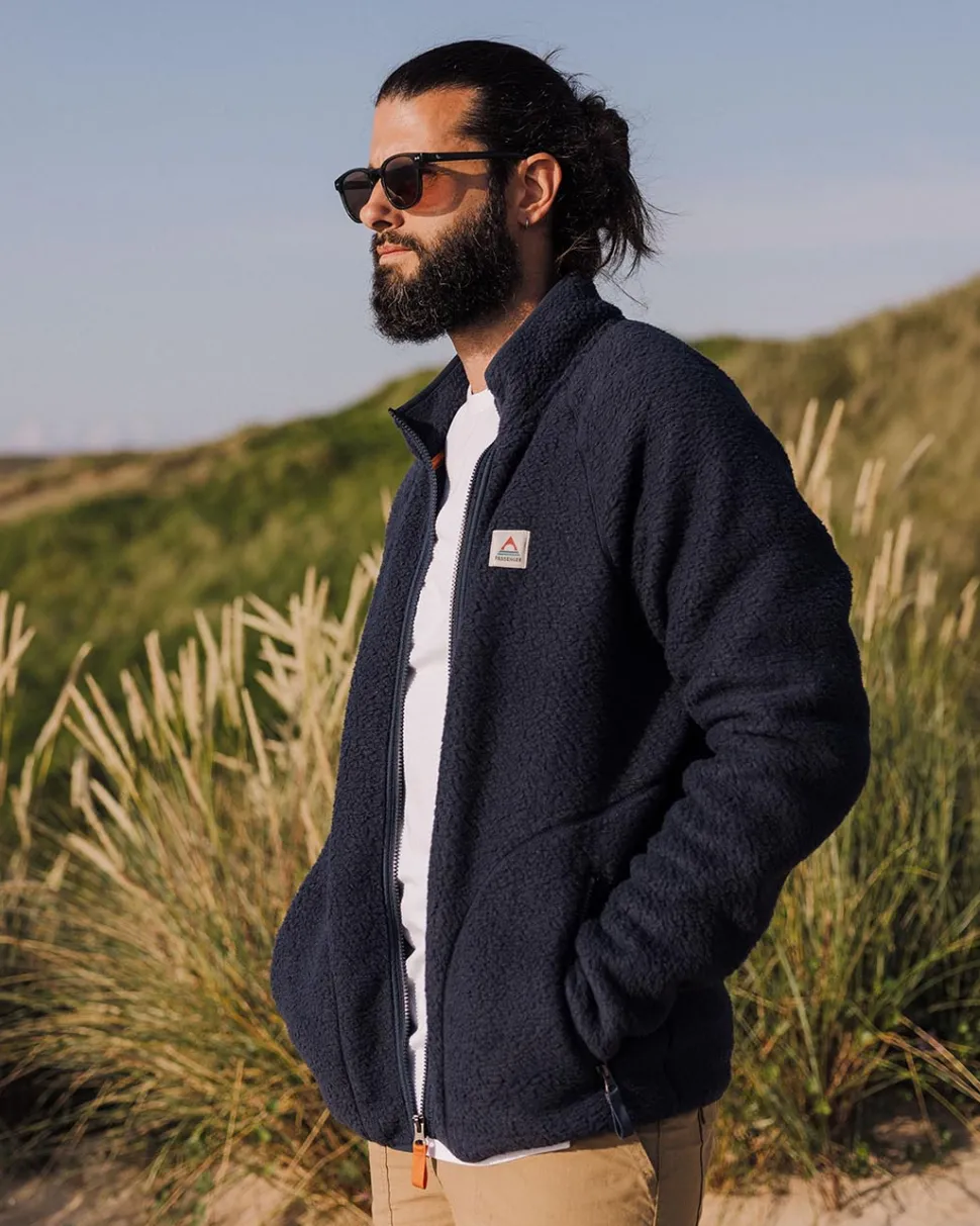Outlet Passenger Tripper Full Zip Sherpa Fleece Navy