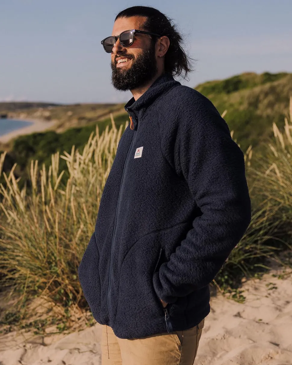 Outlet Passenger Tripper Full Zip Sherpa Fleece Navy