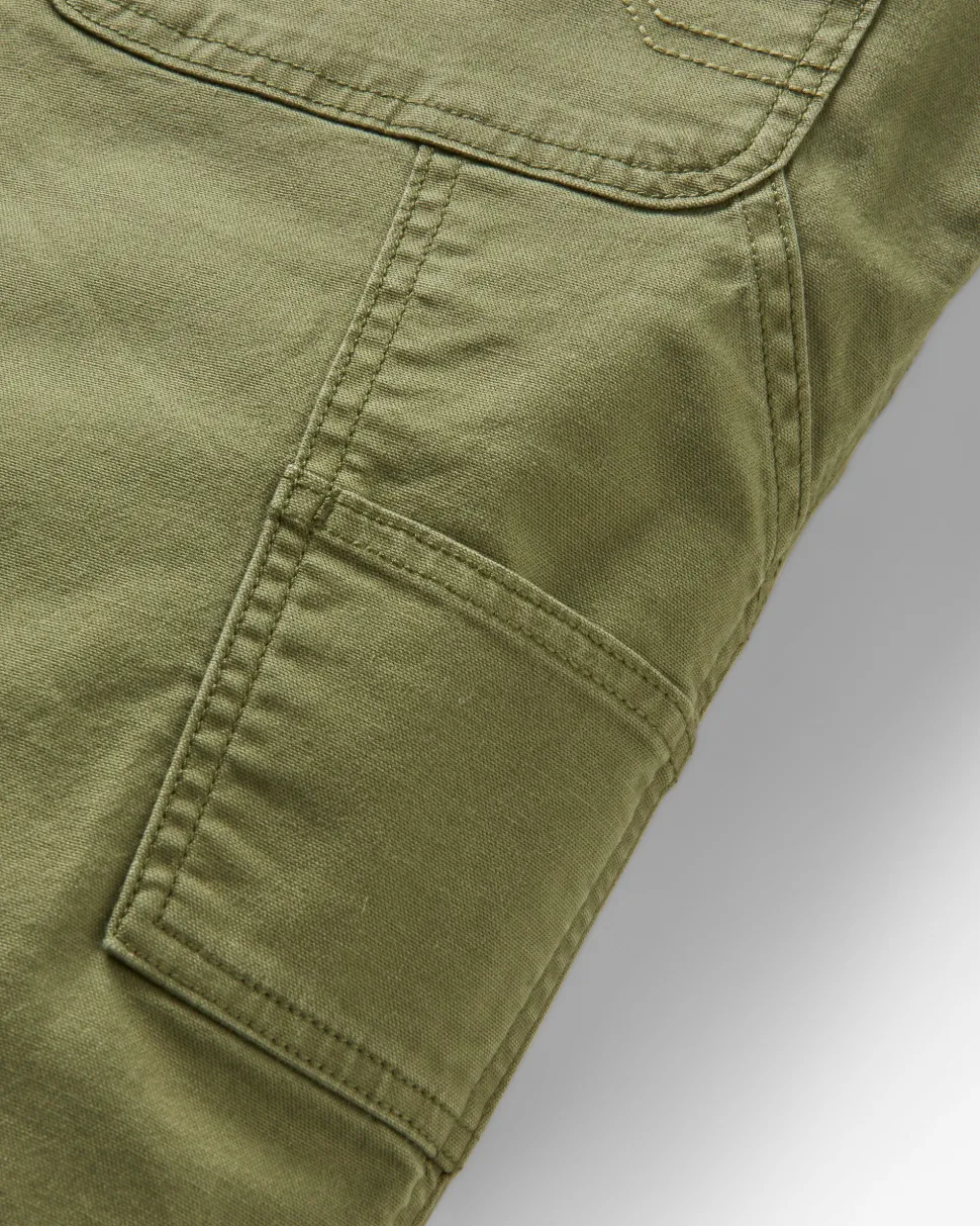 Shop Floris van Bommel Vantage Organic Cotton Canvas Trouser Khaki