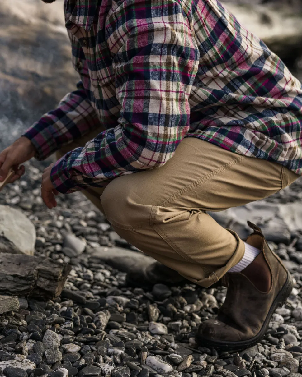 Online Floris van Bommel Vantage Organic Cotton Canvas Trouser Biscuit