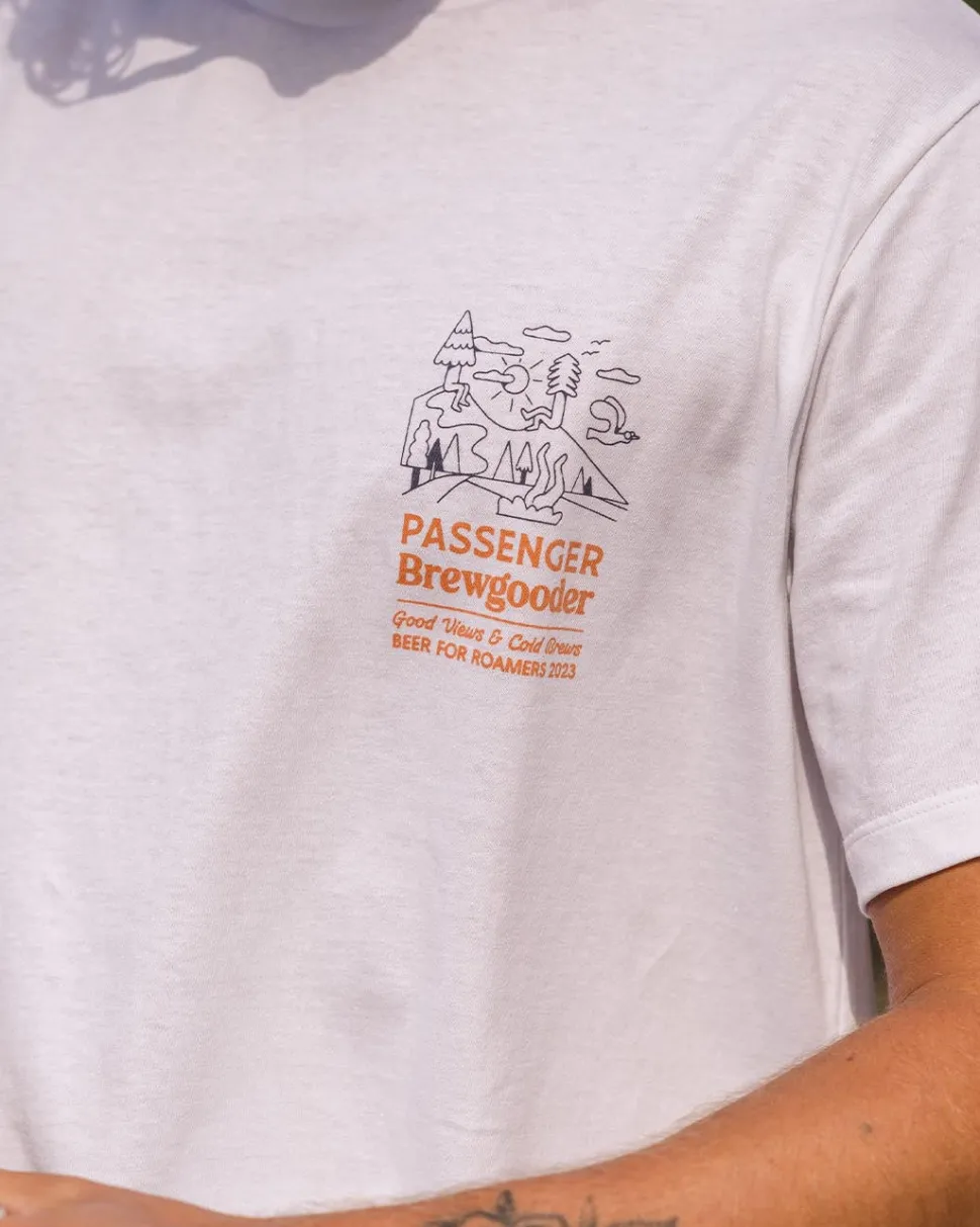 Hot Passenger Views Brews T-Shirt X Brewgooder White