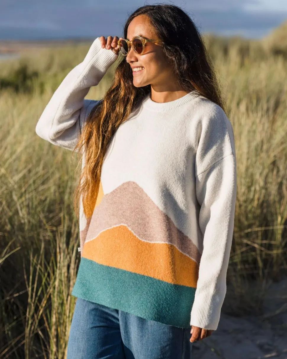 Discount Passenger Vista Recycled Oversized Knitted Jumper Off White