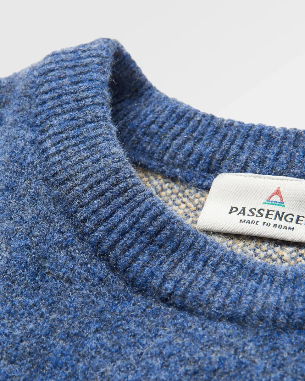 Flash Sale Passenger Vista Recycled Oversized Knitted Jumper Dark Denim