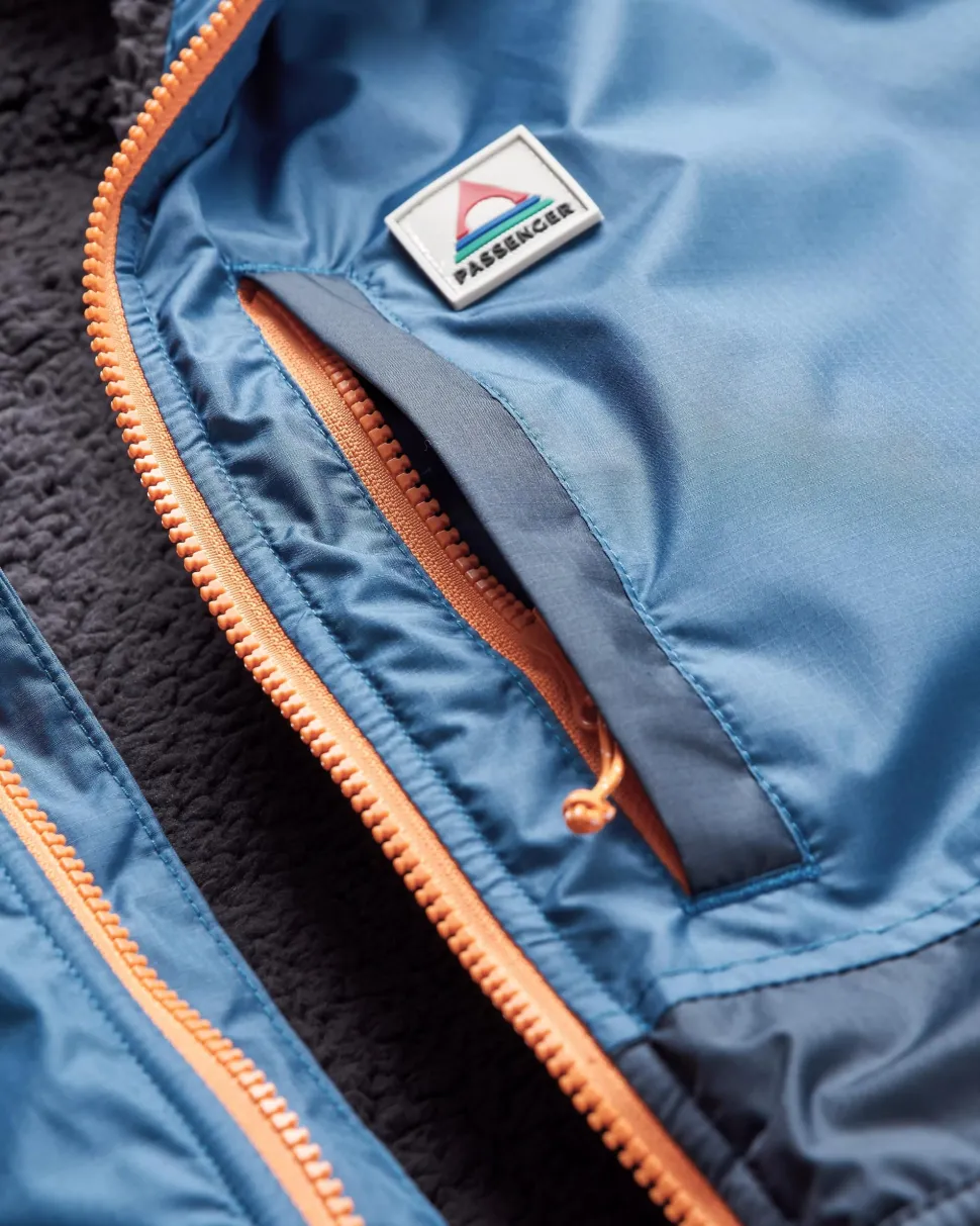 Online Passenger Waves Recycled Sherpa Lined Changing Robe Dark Denim/ Deep Navy