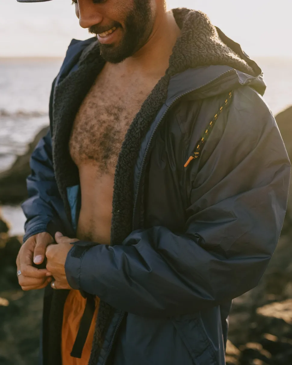 Outlet Passenger Waves Recycled Sherpa Lined Changing Robe Rich Navy