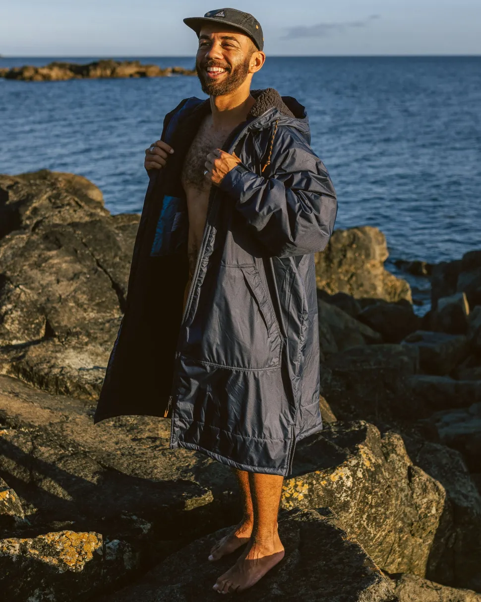 Outlet Passenger Waves Recycled Sherpa Lined Changing Robe Rich Navy