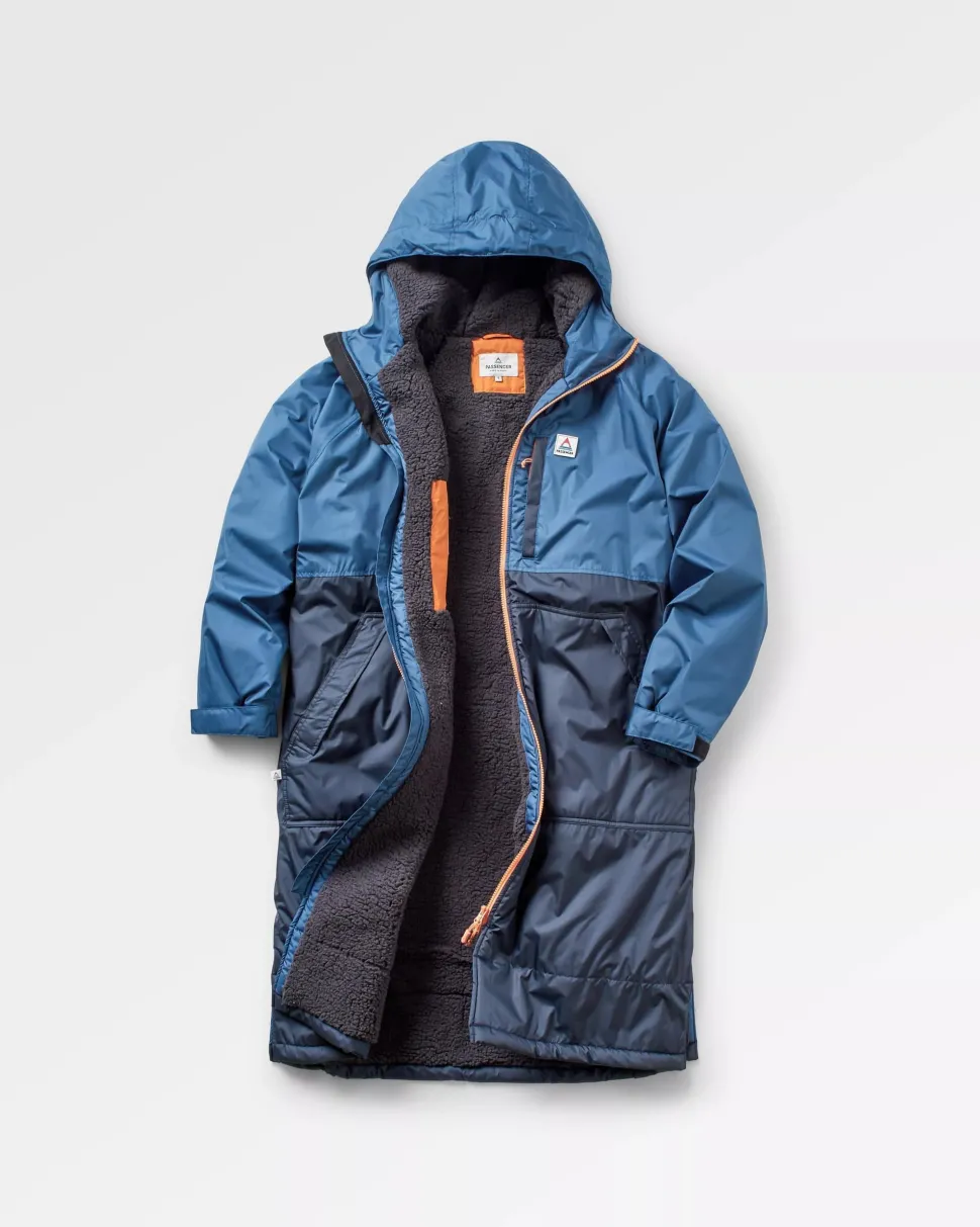 Online Passenger Waves Recycled Sherpa Lined Changing Robe Dark Denim/ Deep Navy