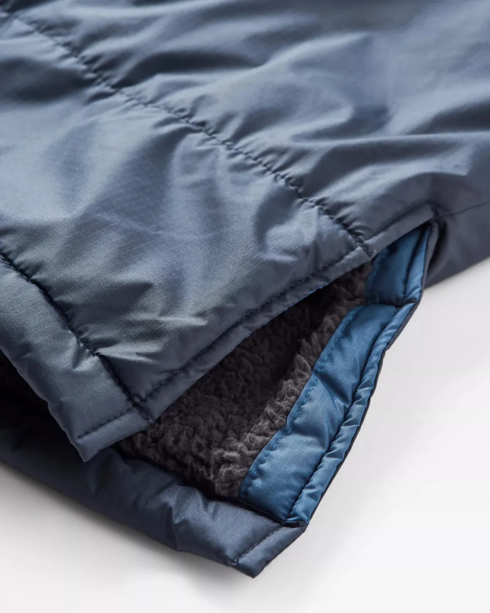 Online Passenger Waves Recycled Sherpa Lined Changing Robe Dark Denim/ Deep Navy