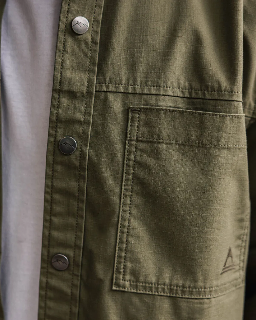 Discount Passenger Way Organic Cotton Ripstop Shirt Khaki