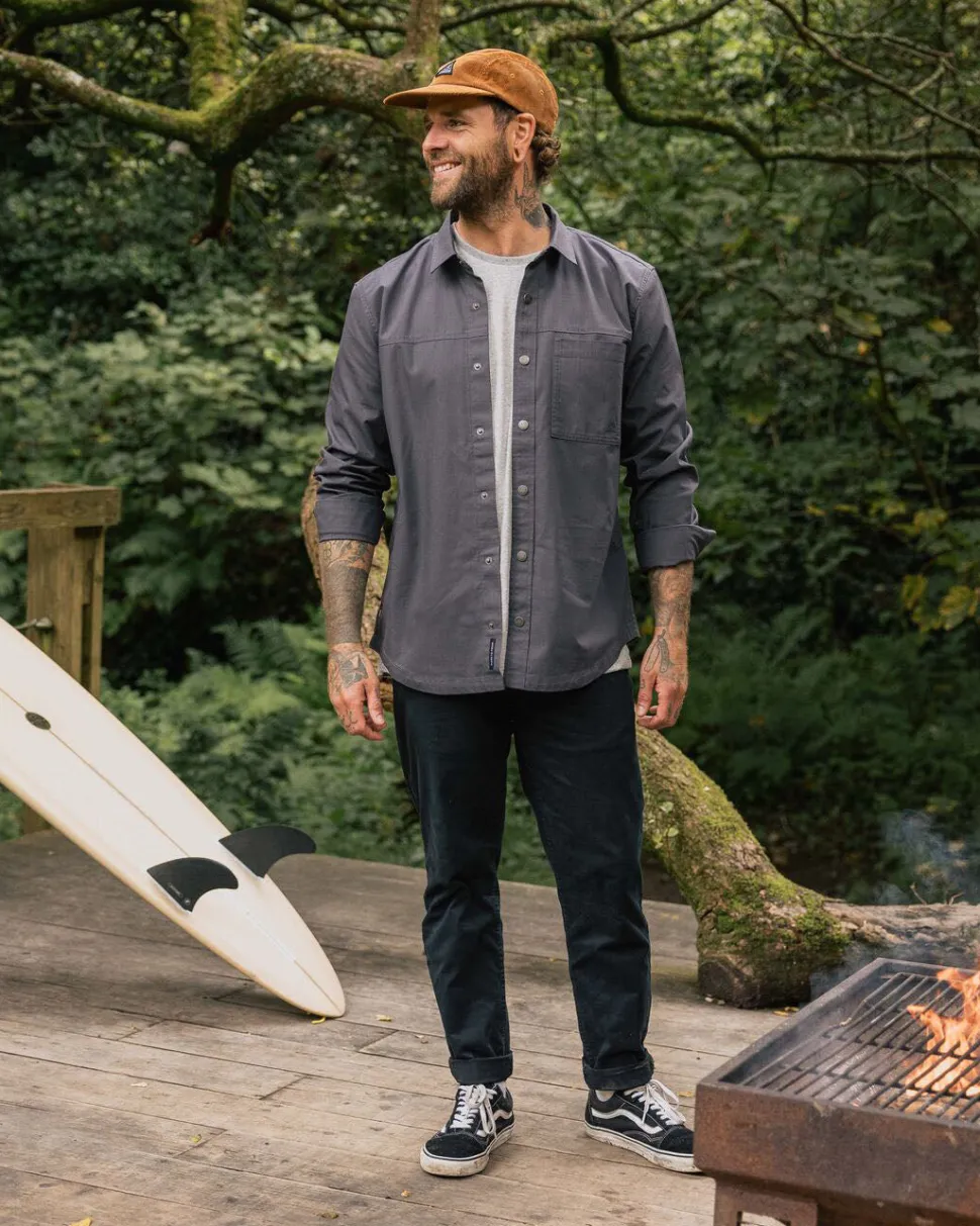 Hot Passenger Way Organic Cotton Ripstop Shirt Charcoal