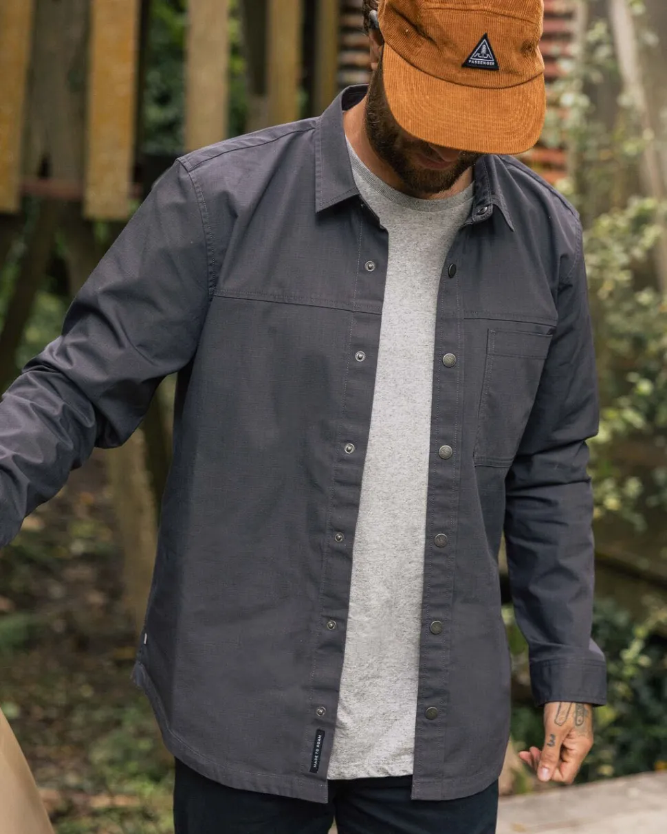 Hot Passenger Way Organic Cotton Ripstop Shirt Charcoal