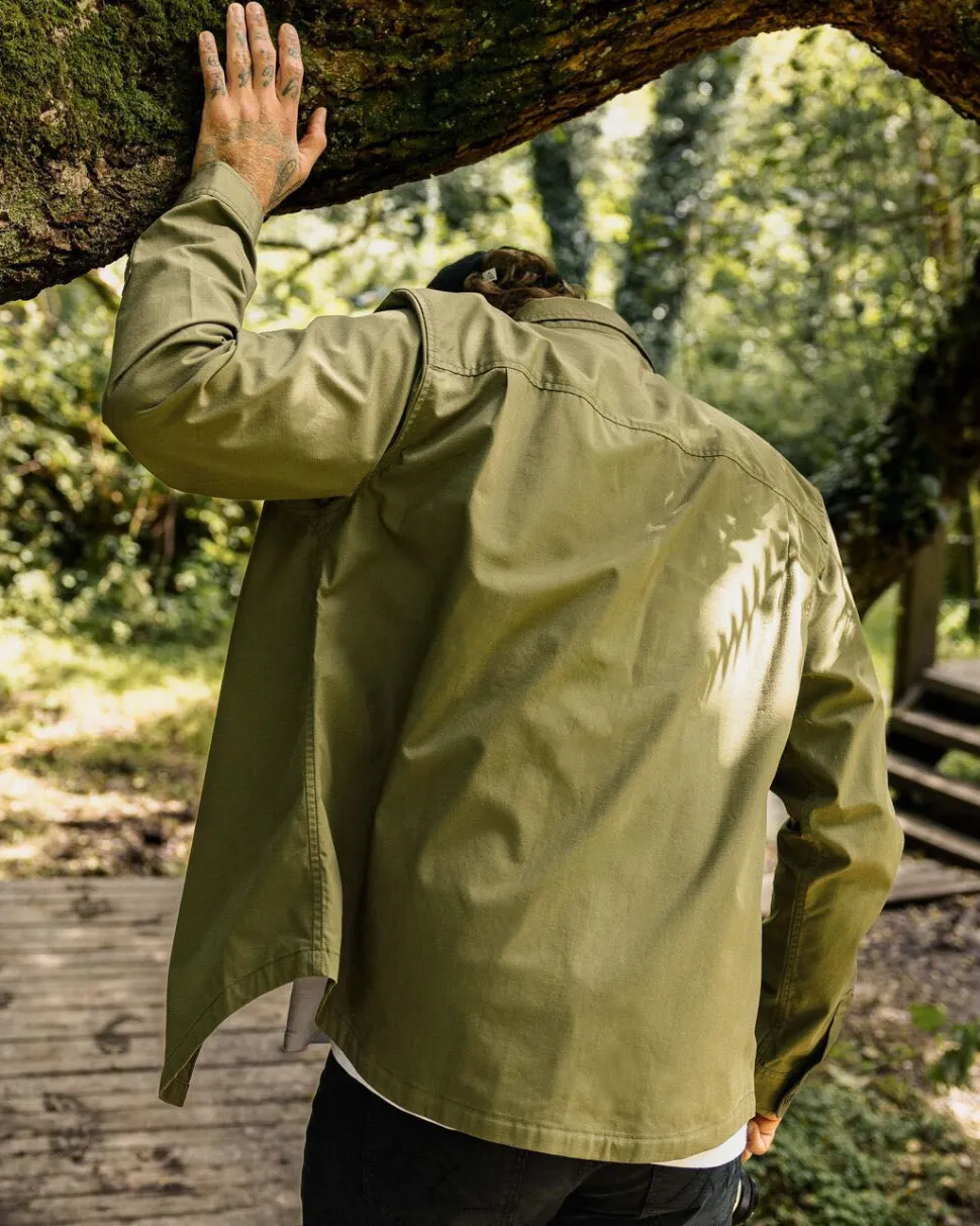 Discount Passenger Way Organic Cotton Ripstop Shirt Khaki