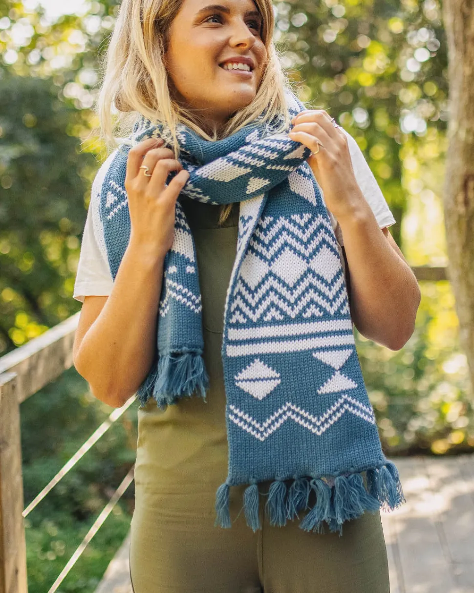 Fashion Passenger West Coast Recycled Acrylic Scarf Blue Steel