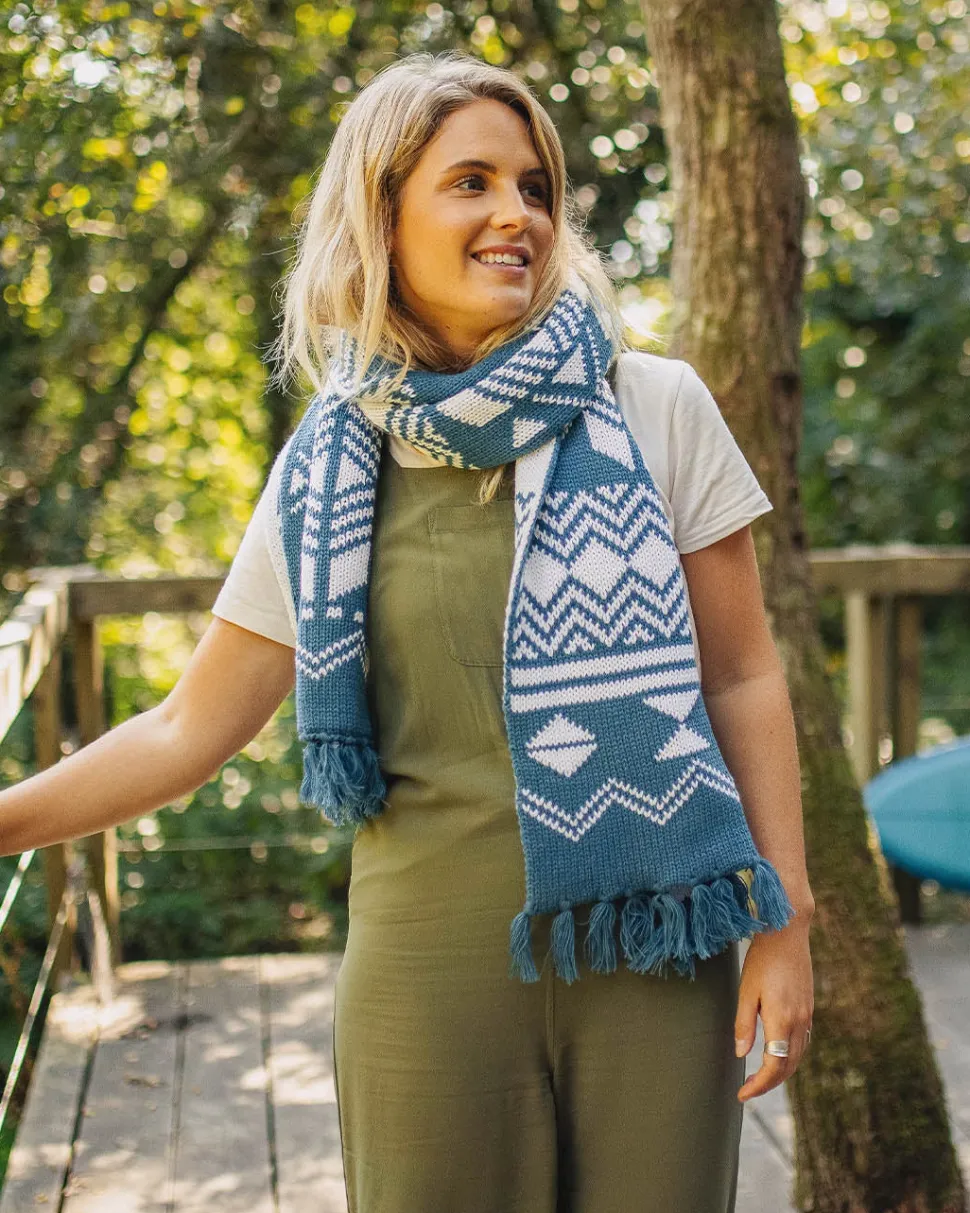 Fashion Passenger West Coast Recycled Acrylic Scarf Blue Steel