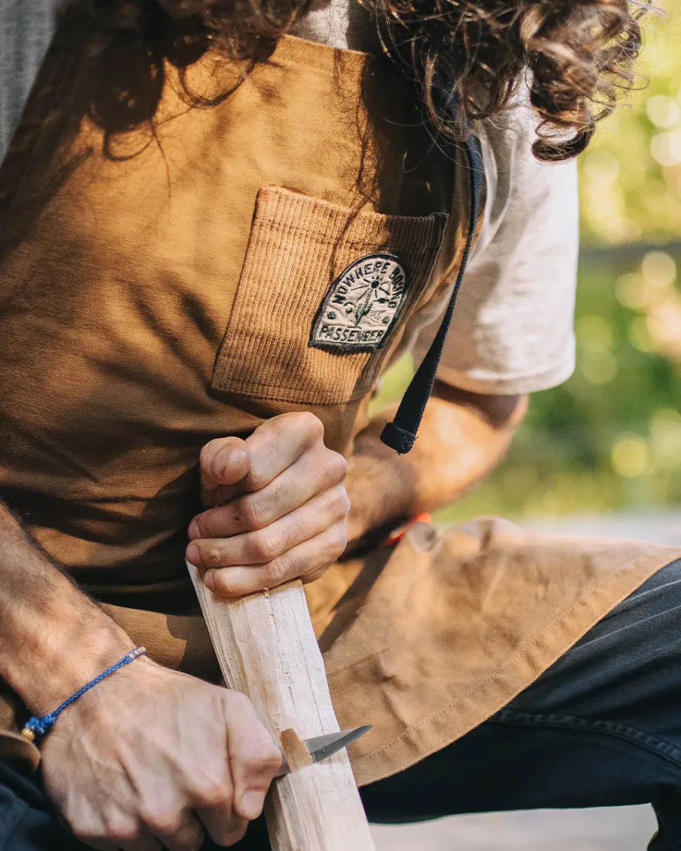 Hot Passenger Yard Organic Cotton Denim Apron Coconut